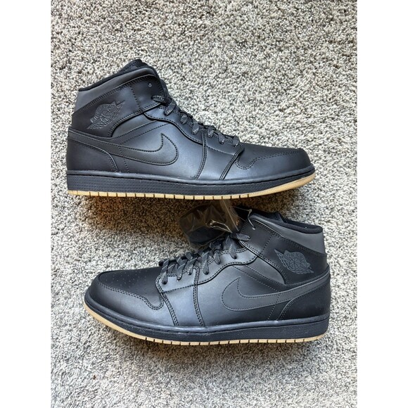 Nike Air Jordan 1 Winterized Mid Black Gum Size 15 Men's - Picture 1 of 10
